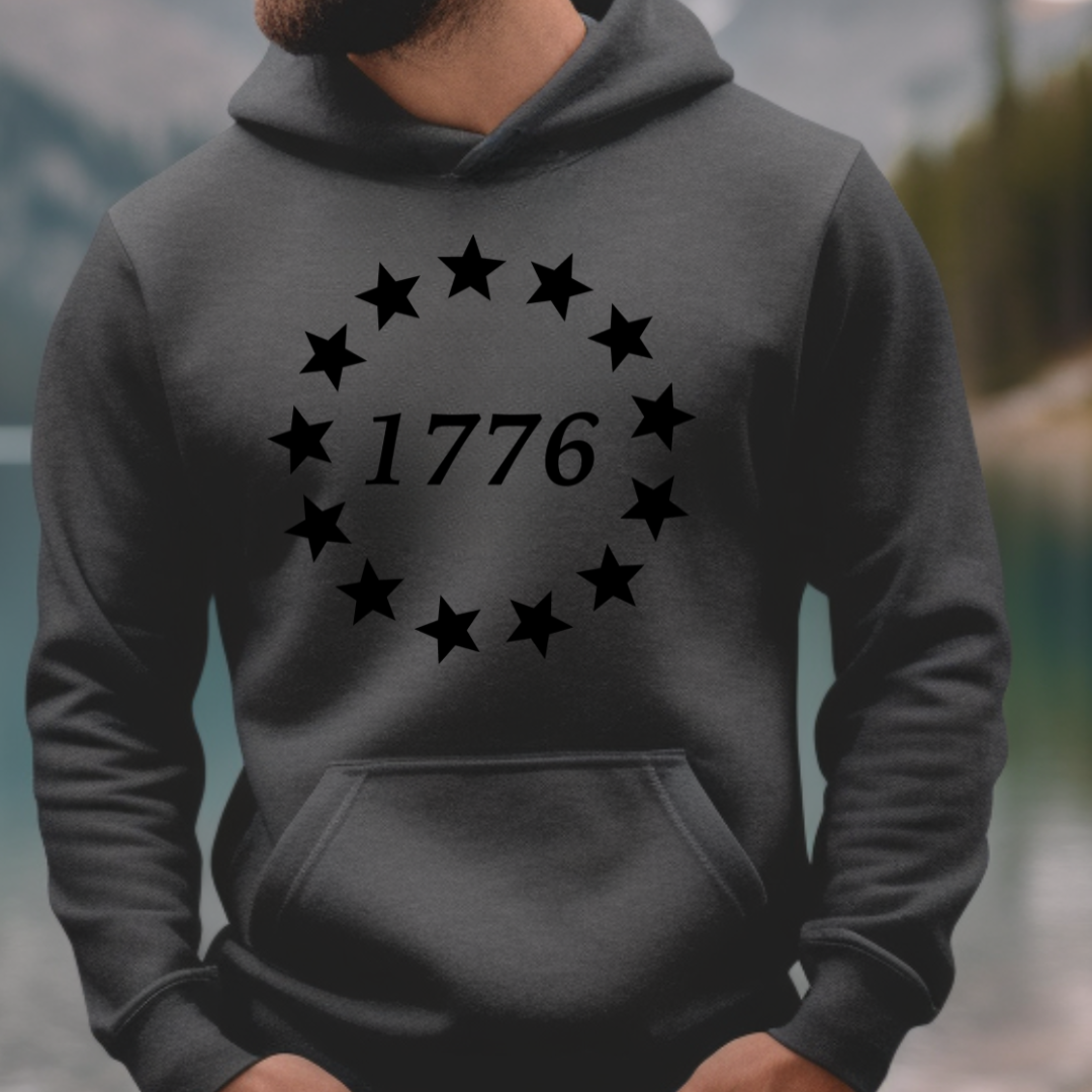 1776 Hoodie Grey