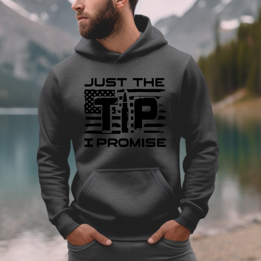 Just the Tip Hoodie Grey