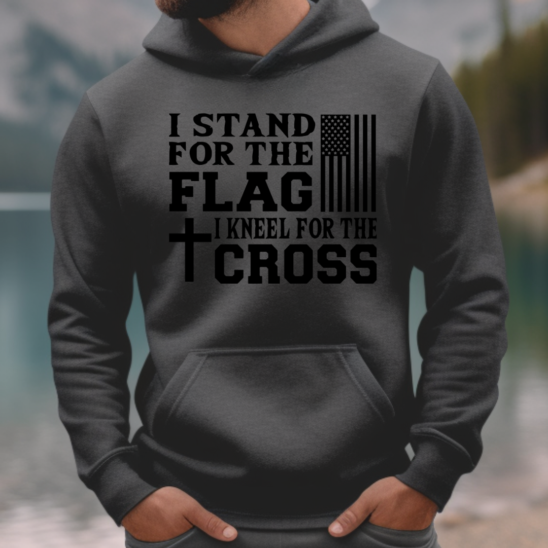 I Stand for the Flag Hoodie Grey