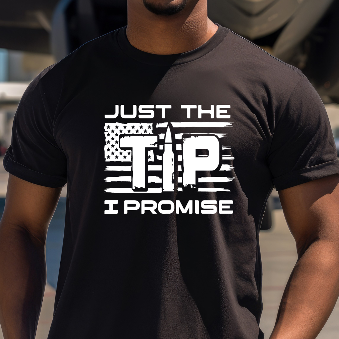 Just the Tip Black Tee