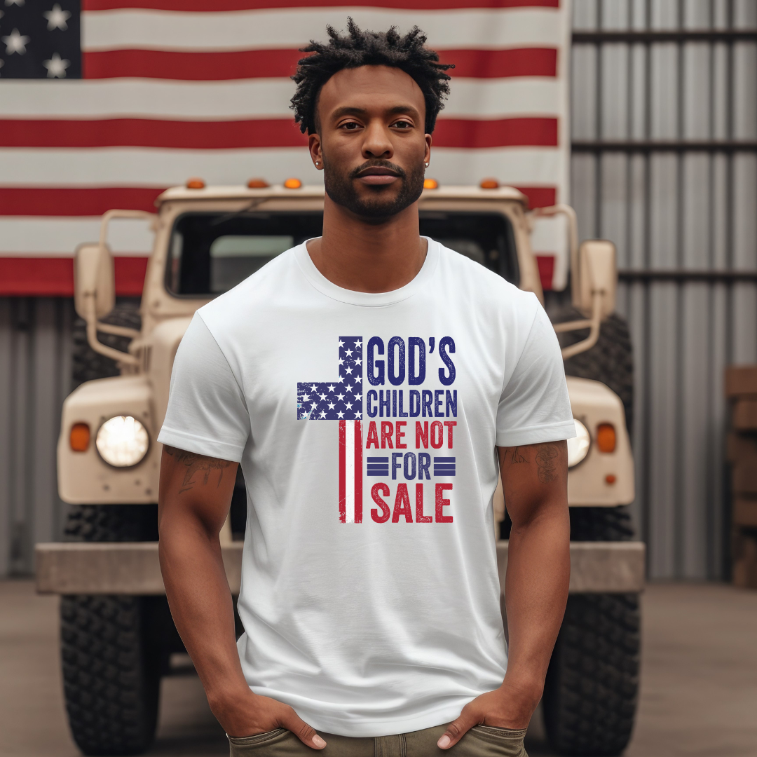 Gods Children are not for sale Red White and Blue